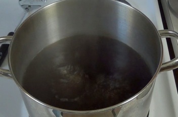 boiling molasses mixture