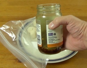 marinade mixed in a jar