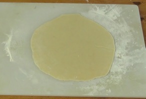 dough rolled into a tortilla