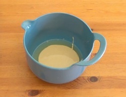 tahini in the bowl