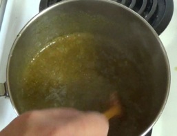 manchurian sauce in a saucepan