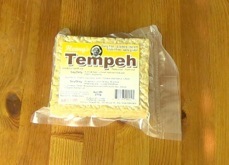 Tempeh in its package
