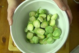 cleaned brussels sprouts