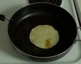 tortilla in the frying pan