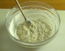 dough forming in mixing bowl