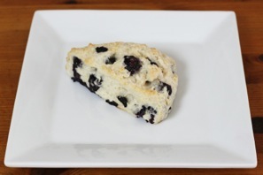 blueberry scone on a plate