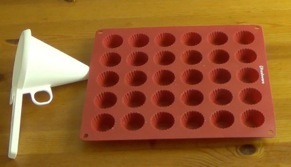 silicone truffle mould and funnel