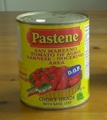 Can of San Marzano DOP tomatoes
